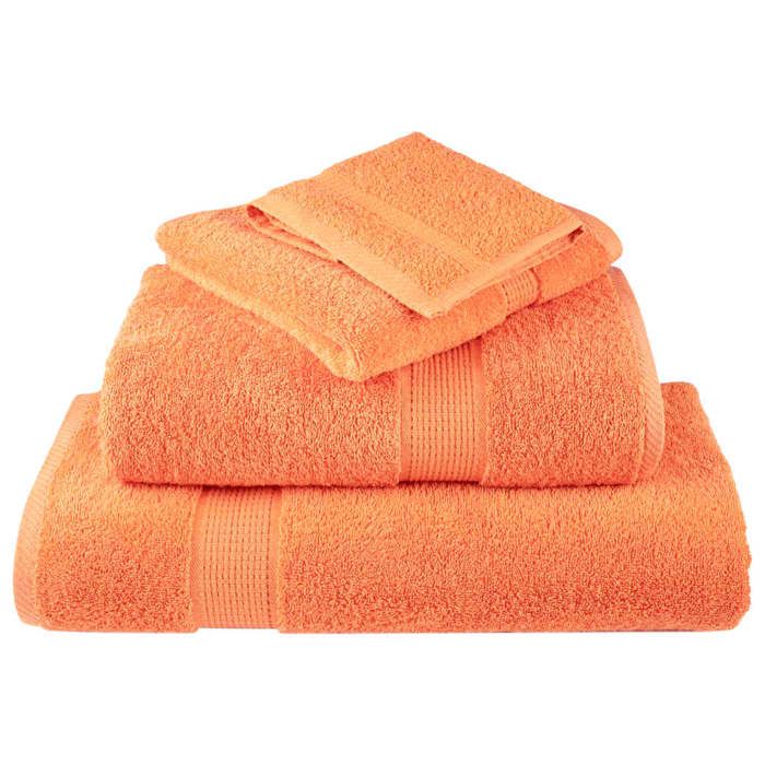 VidaXL Serviettes de toilette premium SOLUND 10 pièces Orange 30 x 30 cm 600 g/m² 137373