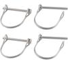 4 Pcs Tiny Safety Coupler Pin 3/16" X 1.97"(4.8mm X 50mm), Full Marine Grade 316 Stainless Steel Shaft Locking Pin