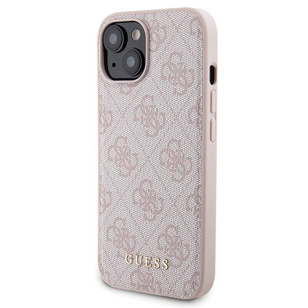Zestaw Guess Gubpm5P15S4Gemgp Iphone15 6.1 Hardcase + Powerbank 5000Mah Magsafe Różowy/Pink 4G Metal Logo