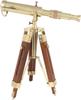 Brass Telescope With Wooden Tripod Stand Maritime Nautical Vintage Desk Décor