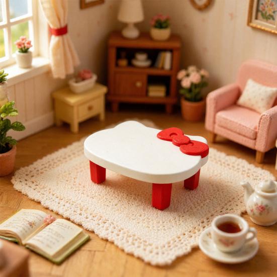 Миниатюрный стол, 1:Крошечная мебель масштаба 1:12 для DIY-комнаты, Микро-декор для сцены из смолы, Аксессуар для игры