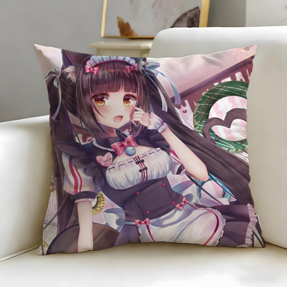 Популярная игра Nekopara Наволочка Мягкая Легко стирающаяся Наволочка Универсальная для Дивана Кровати Путешествий и Офиса