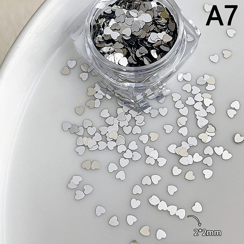 Holographic Laser Star Love Sequins Nail Glitter Gold Silver Sequin Mix Size Paillette Diy Design Nail Art Decorations Tool