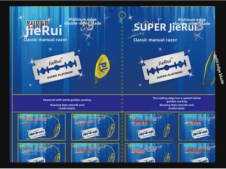 100-Pack Stainless Steel Double-Sided Razor Blades for Men's Manual Razor and Eyebrow Trimmer