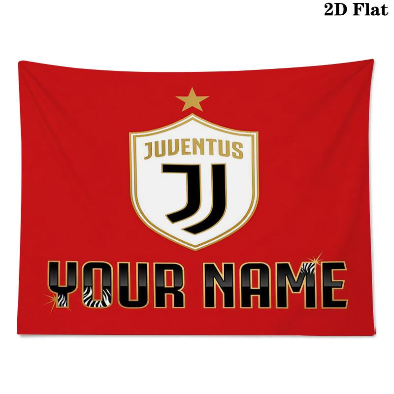 Custom Name Juventus2 Printed Tapestry – Wall Hanging for Bedrooms, Dorms, and Home Decor