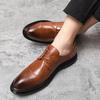 Men's Shoes Fashion Large Size Men's Business Dress Shoes Korean Version Gentleman British Style Leather Shoes Groom Wedding Leather Shoes