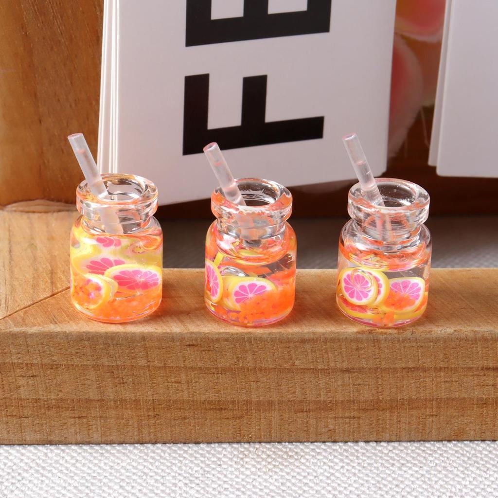 Ручная работа Миниатюрные аксессуары для еды и напитков для кукольного домика: Торт, Сок, Тарелки