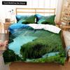 Altai Mountains King Queen Duvet Cover Natural Landscape Bedding Set Forest Lake Scenery Quilt Cover Polyester Comforter Cover