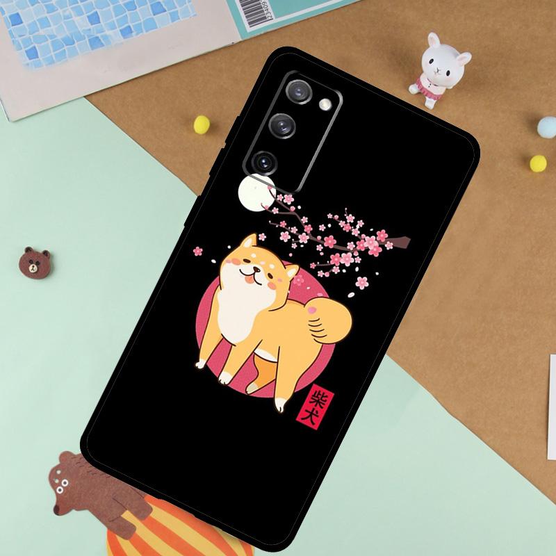 Animal Cartoon Akita Dog Soft Case For Samsung Galaxy S25 Ultra S9 S10 S20 S22 S21 Plus S23 FE S24 Ultra Funda Cover