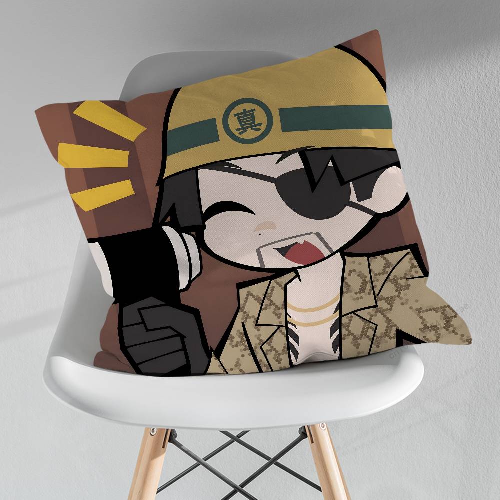 Cute Ferocious GGoro MMajima Throw Pillow Case Living Room Sofa Cushion Cover For Home Bedroom Decoration Protector