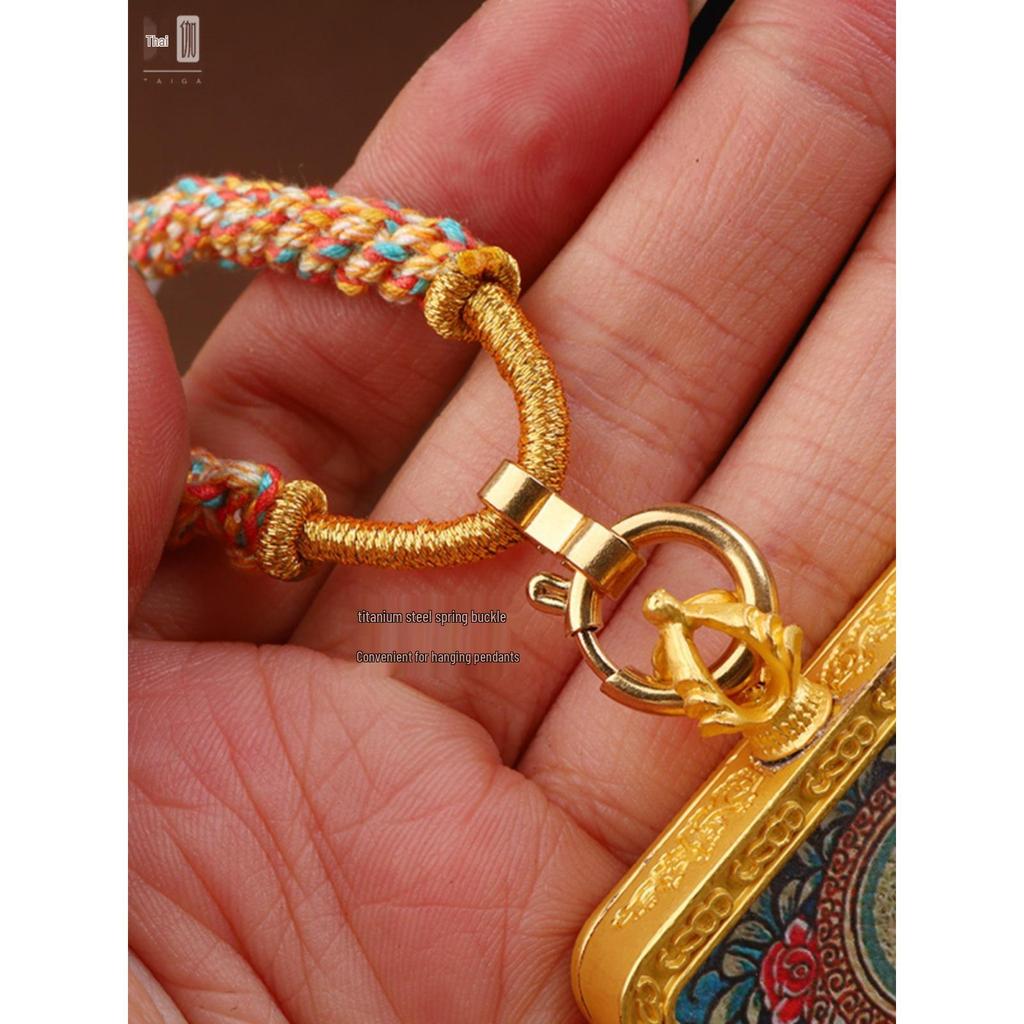 Хлопковый Тханка ручной работы, натертый вручную, ожерелье с нефритовой подвеской и универсальной застежкой