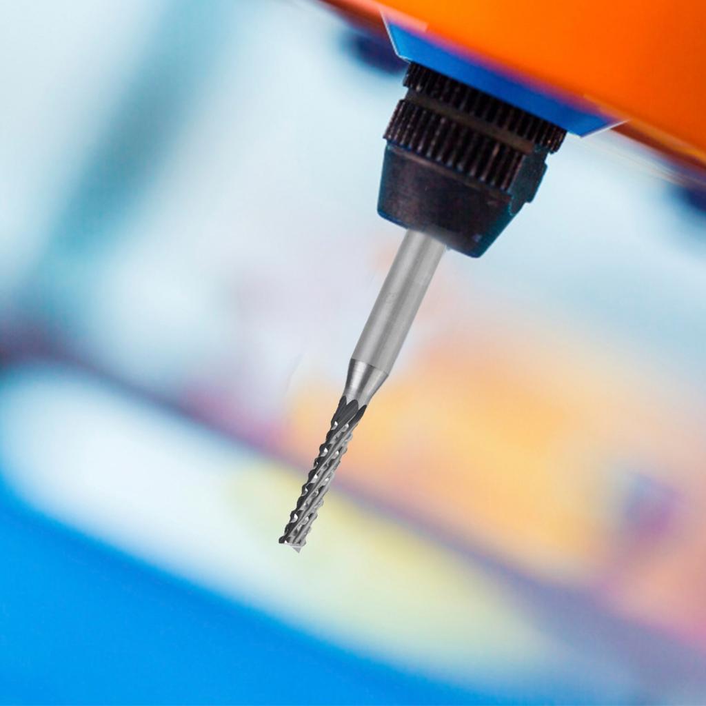 10 Pcs Carbide End Mill Engraving Bits Suitable for PCB and Various Materials