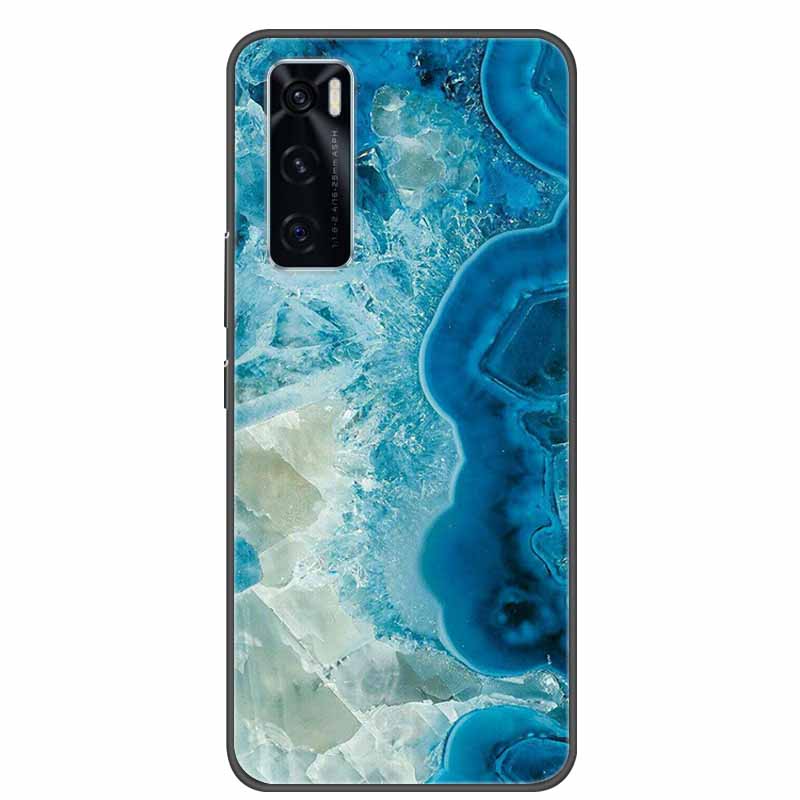 Для Vivo V20 SE Чехол Мраморный Силиконовый Мягкий Бампер из ТПУ Чехол-накладка Для Vivo V20 SE Задняя крышка Чехлы для VivoV20 SE V20SE V 20 SE