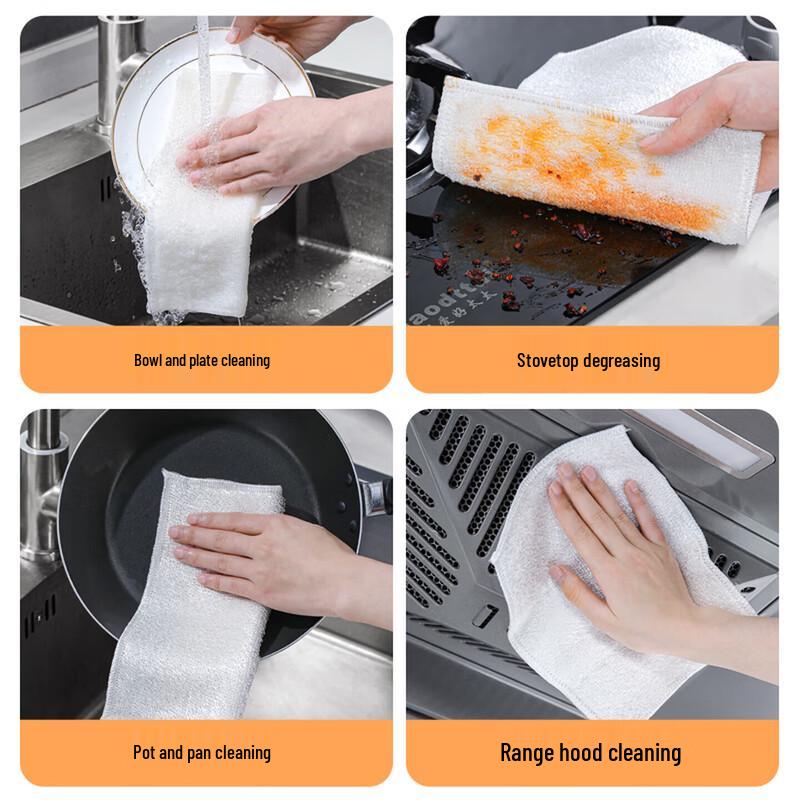 MARYYA Portable Bamboo Fiber Dishcloths (10-pack)