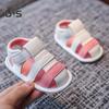 Летние дышащие противоскользящие сандалии Mom&Me для младенцев, обувь на плоской подошве для малышей Prewalker
