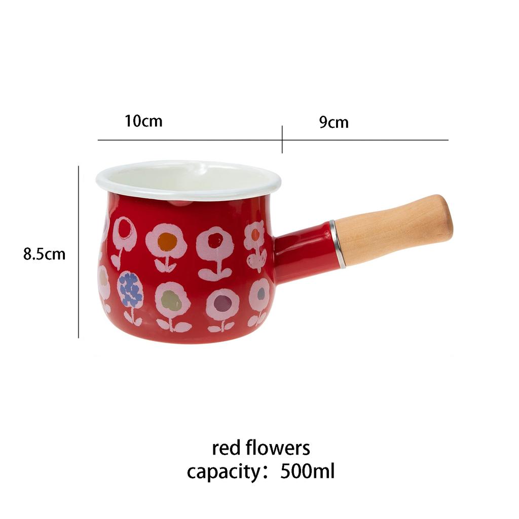 500 мл эмалированная кофейная кастрюля с деревянной ручкой, кастрюля, посуда для овсянки, масла, сковорода для приготовления пищи, антипригарная газовая плита, индукционная