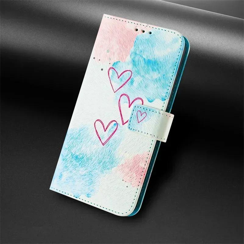 Чехол Pixel 9 для Google Pixel 9 Pro XL Флип Funda Google Pixel 8a 7a 6a 8 Pro 5a 4a 5G Кожаный Кошелек с Рисунком Чехол для Телефона