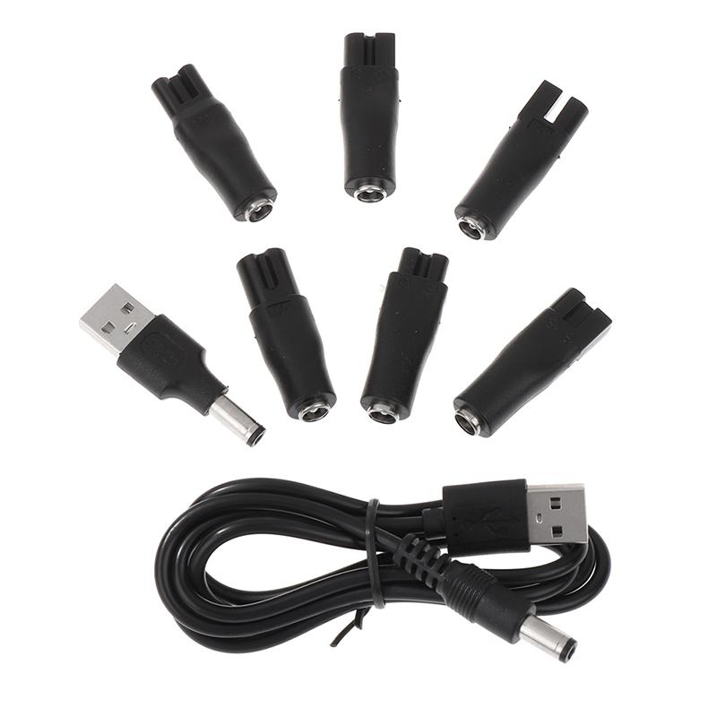 8Pcs/Set Power Cord 5V Replacement Charger Usb Adapter For Electric Hair Clipper