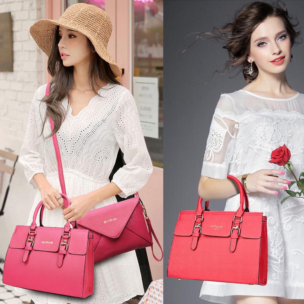 Women Fashion 5Pcs Handbag Set PU Leather Shoulder Bag Crossbody Bag Purse Set
