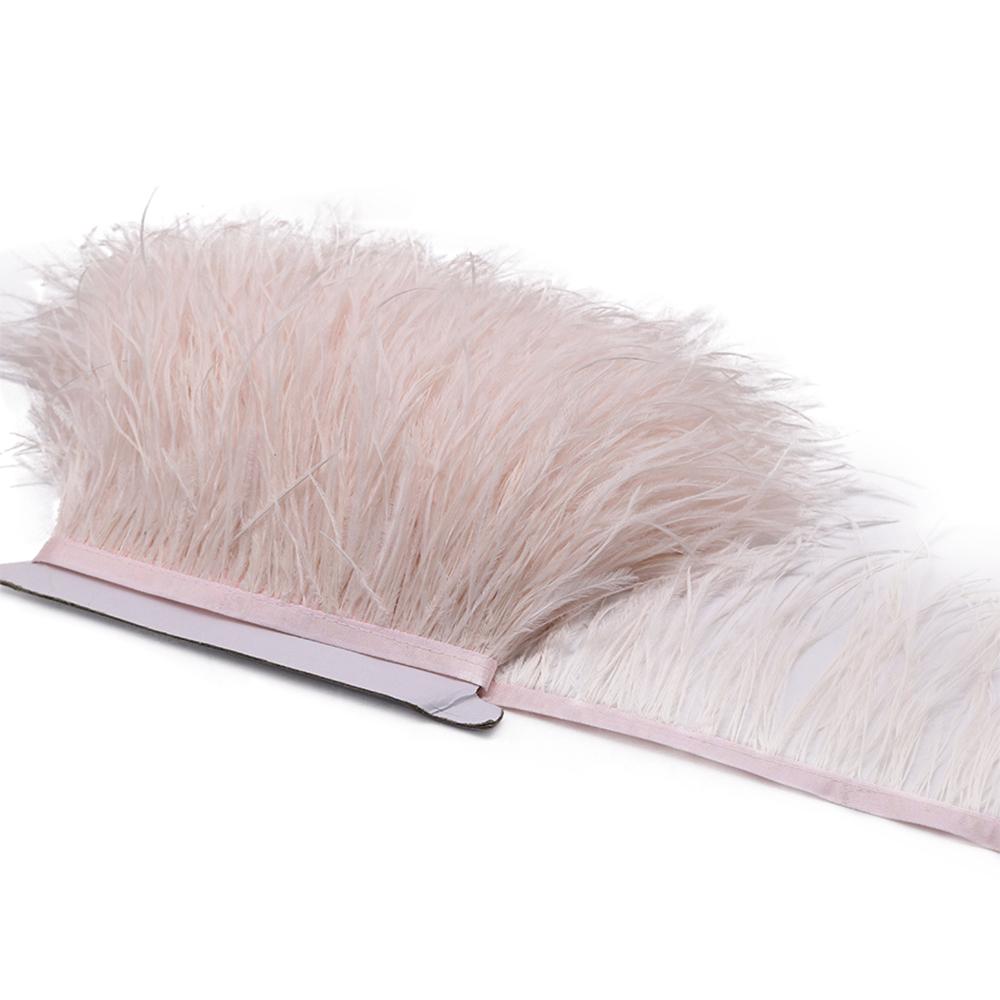 Feather1M Натуральное Пушистое Оперение Страуса Отделка Белое Черное Перо Страуса для DIY Поделок Лента Свадебное платье Шитье Одежда Декор 8-10см