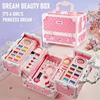 Kids Makeup Kit for Little Girls 49 Pcs Washable Makeup Kit Kids Real Girls Makeup Kit with Cosmetic Case Birthday Gifts
