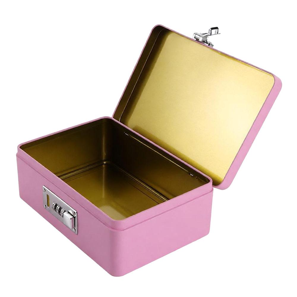 Metal Construction Password Lock Storage Box Combination Lock Key Safe Box Gift Packaging