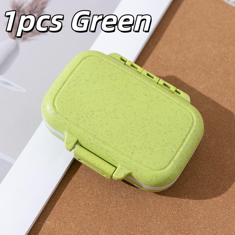 1pcs Mini Portable Pills Organizer Case 3 Grids 7day Pillbox Sealed Moisture-Proof Pill Box For Business Trips Storage Container