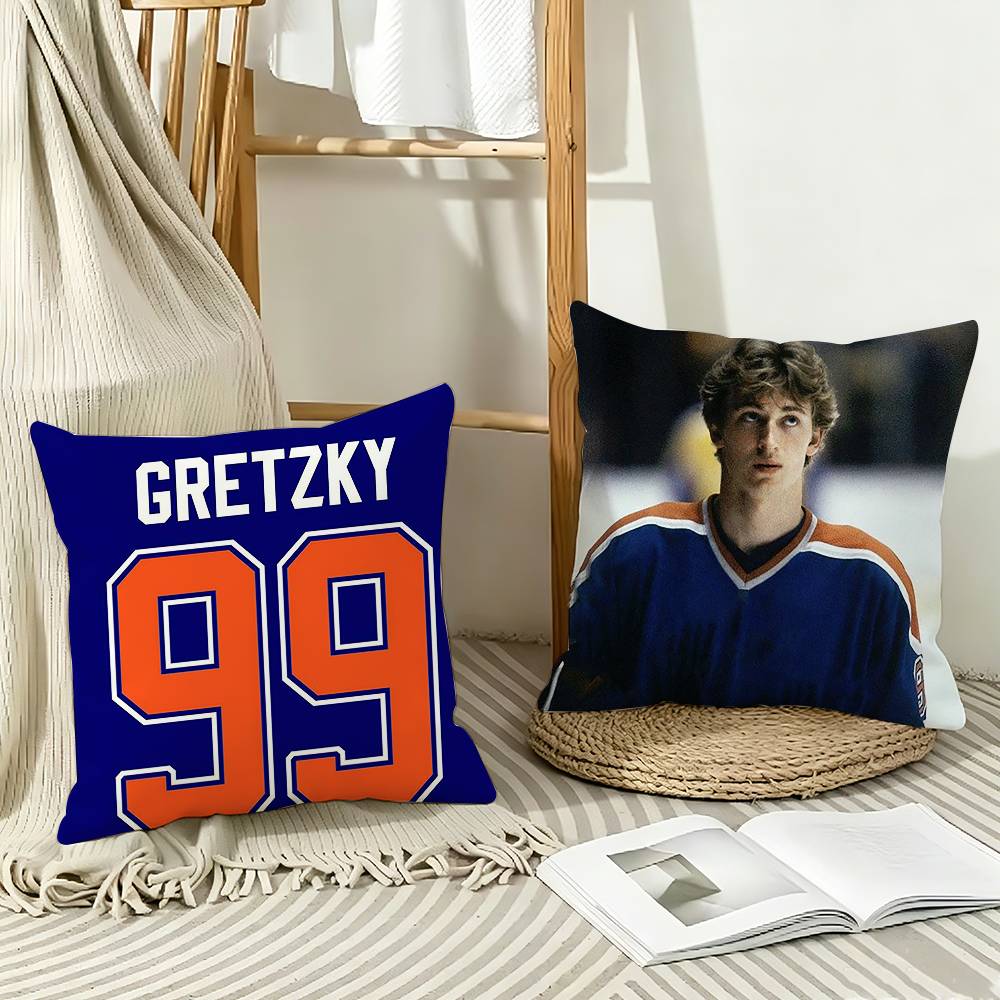 Ice HockeyWayne GGretzky Pillow Case Pattern Printed Pillowcase For Living Room Sofa Cushion Cover