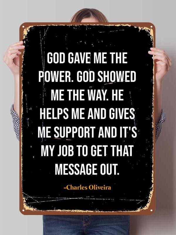 Металлические таблички с изображением боксера Чарльза Оливейры для украшения игровой комнаты, изготовленные на заказ, жестяные таблички с боксерским постером для декора стен, винтажные металлические таблички.