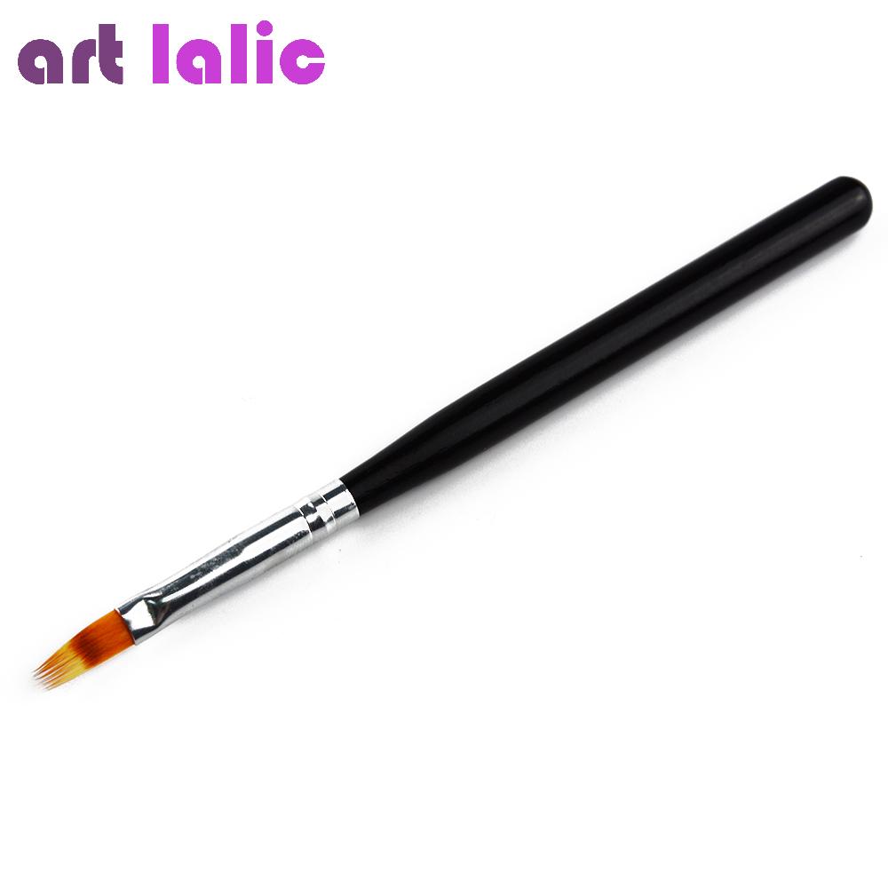 1 шт. ручка для рисования градиентом, кисточка для ногтей, черная деревянная ручка, маникюр с эффектом неба