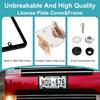 License Plate Frame Cover, Clear License Plate Protector 2 Pack, ABS Car Rear Front Plate Frames With Screws Caps, Rustproof, Unbreakable, Easy Tall