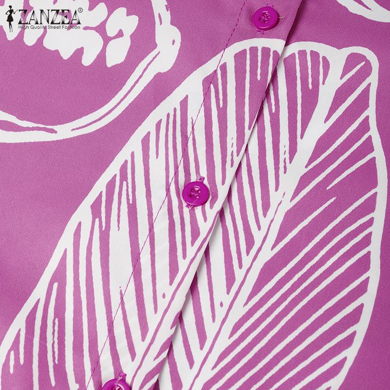 ZANZEA Женское повседневное платье с круглым вырезом и рукавом 3/4