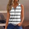 Womens Tank Top V Neck Basic Printed Casual Summer Sleeveless Top