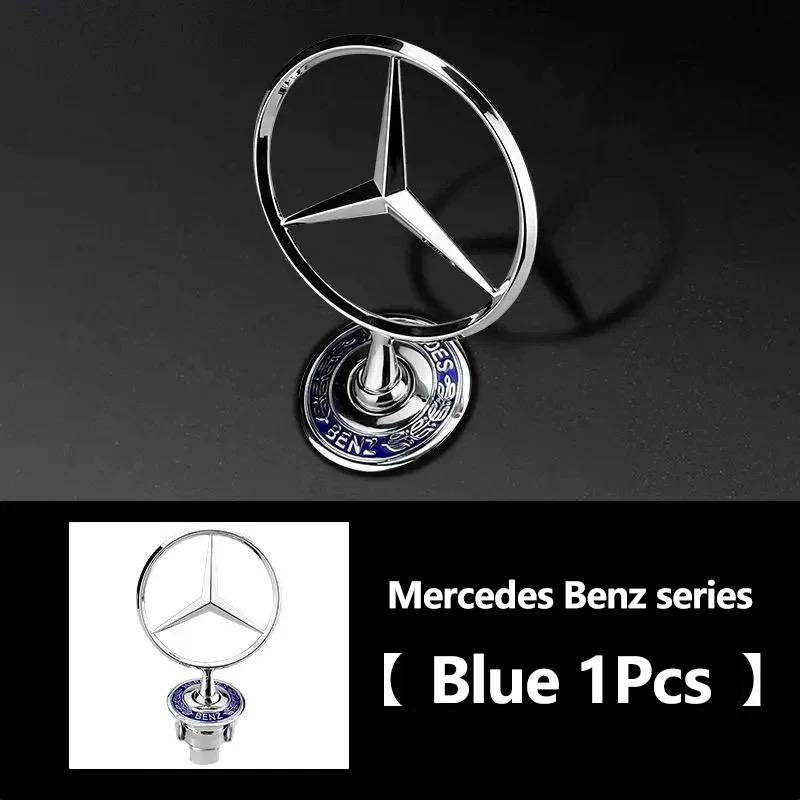 3D Metal Bonnet Badge Car Hood Front Chrome Logo Benz Marking For Benz W203 W206 W220 W205 W211 W212 W201 W210 W108 W168 GLC GLA JR9