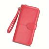 Women 3 Fold Wallet Money Clip High Quality Wristlet Clutch Leather Long Purse Female Card Holder