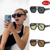 3pcs Women Double Beam Irregular Sunglasses Simple Fashion Leopard Pattern Design Glasses High Quality Outdoor Sunscreen Glasses