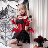 Halloween Costume Adult Diablo Goth Maid Costume Sexy Imp Anime Cosplay Bat Costume
