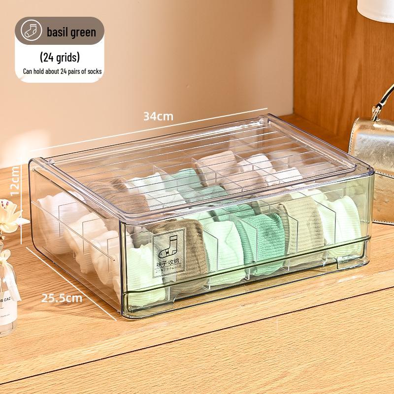 Stackable Multi-Layer Underwear and Medicine Organizer Box - Transparent, Multi-Purpose Storage.
