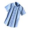 Export Factory Balance Cargo with Logo Cut off Summer Men Business Leisure Iron-Free Silm Solid Color Short Sleeve Shirt Shirt Plus Size