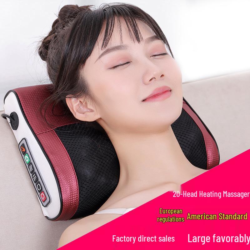 Подушка-массажер для всего тела с подогревом для шеи, позвоночника, поясницы и спины