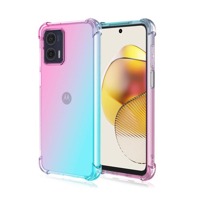 Прозрачный мягкий противоударный чехол с градиентом для телефона Motorola Moto G73 G72 G23 G13 G32 G42 Edge 40 Pro, силиконовый чехол с подушкой безопасности