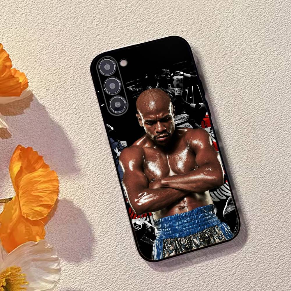 Чехол для телефона Бокс Флойд Мейвезер-FM для Samsung Galaxy A73, A72, A71, A70, A53, A52, A51, Другие Мягкий Черный Чехол