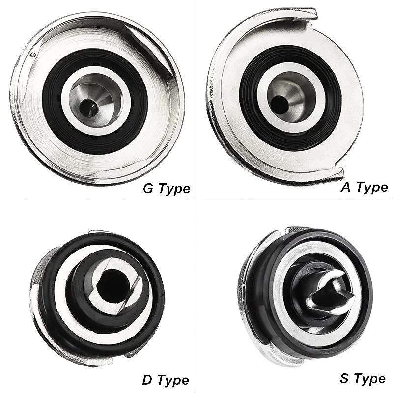 A Type/ G Type Beer Keg Coupler,Draft Beer System Keg Tap Dispenser European Standard Cornelius Keg Coupler with Quick Connector