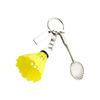 Creative Badminton Racket Keychain Alloy Key Holder Accessory for Sports Enthusiasts and Fashionable Everyday Use