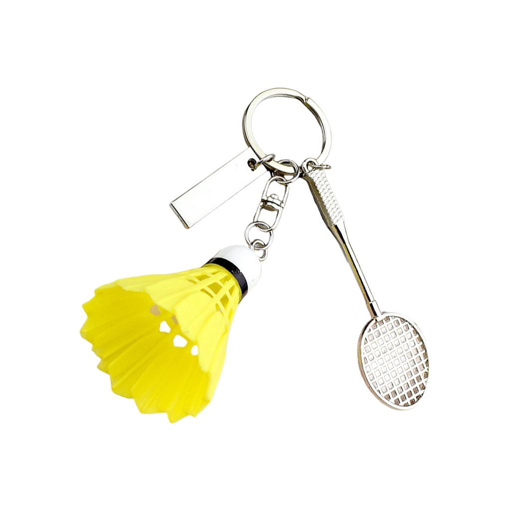 Creative Badminton Racket Keychain Alloy Key Holder Accessory for Sports Enthusiasts and Fashionable Everyday Use