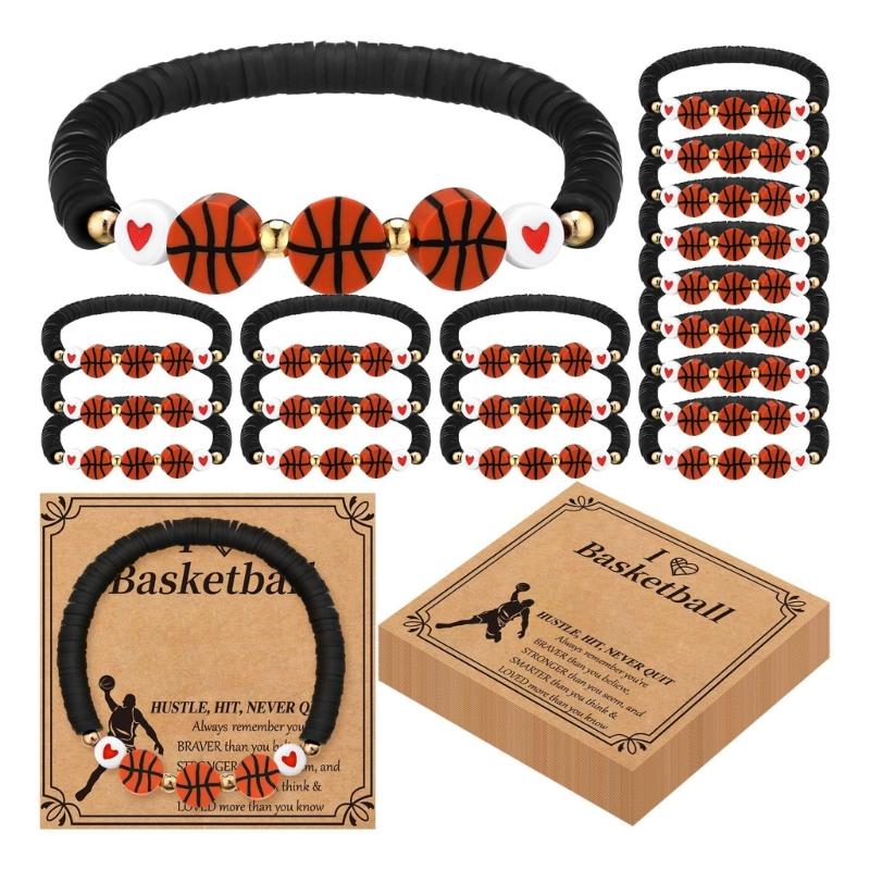 Colorful Stretchy Beaded Bracelets Soft Clay Hand Rope Chain Bangle for Active Lifestyles and Trendy Accessories