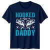 Hooked On Daddy Fish Graphic Fathers Day Fishing Lover TShirt
