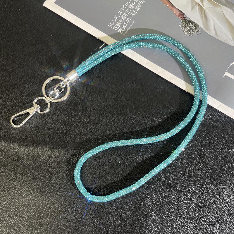 Light Luxury Rhinestone Phone Lanyard: Diamond Crossbody Chain & Bracelet Pendant.