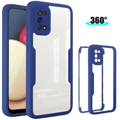 Чехол - BOOLING - для Samsung A02S - Темно-синий - Жесткий - Защита 360° от царапин