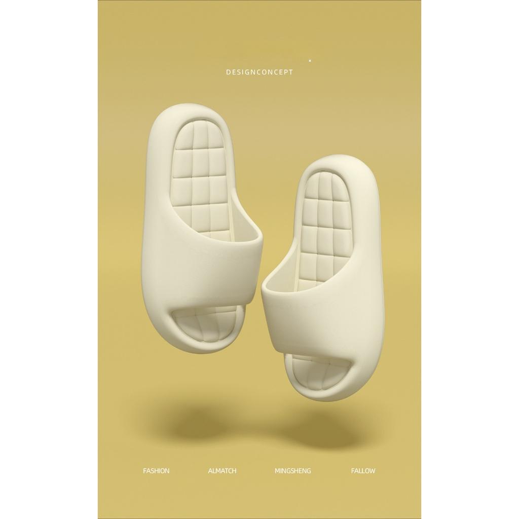 Простые классные тапочки из ЭВА для летних женщин дома, с толстой подошвой и ощущением наступания на фекалии, подходят для домашнего использования, мягкие подошвы, ванная комната